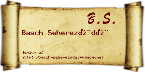 Basch Seherezádé névjegykártya